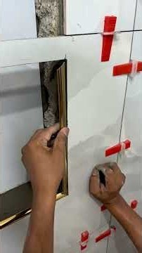 Double Shower Niche Installation | Perfect Tile & Gold Trim Finish#TileInstallation #ShowerNiche