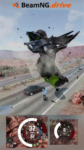 BeamNG Drive - High-Speed Car Crash - Dangerous Driving - Epic High Speed Car Jumps (17)