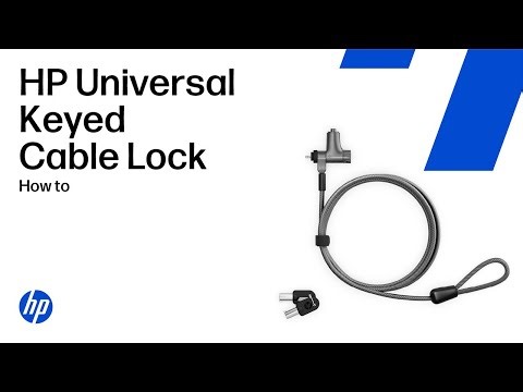 Install the HP Universal Keyed Cable Lock | HP Support