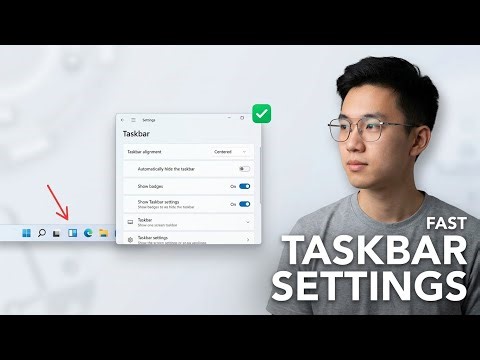 How to open taskbar settings