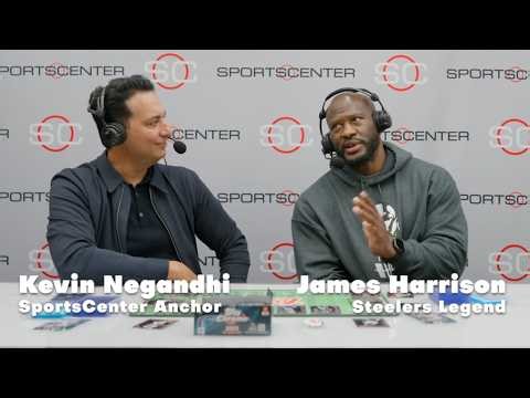 Steelers great James Harrison opens trading cards at Topps Collector Celebration Day🏈 | SportsCenter