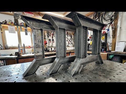 Building Custom Steel Legs for a Conference Table 