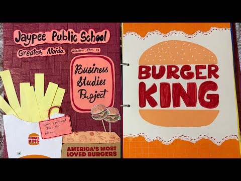 Business Studies project on 14 Principles of Management on BURGER KING | Class XII | CBSE |