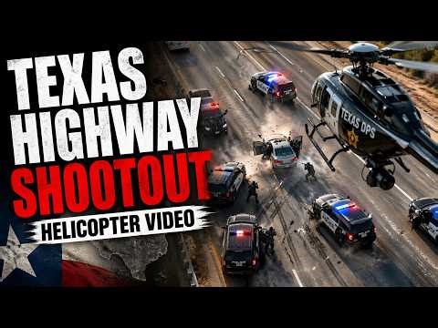 Texas Police Helicopter Captures Highway Shootout on Camera