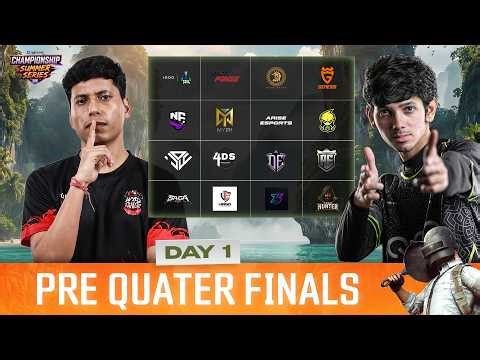 ONEGAME BGMI - Summer Championship Series | DAY 1 | Pre Quarter Finals | #iqoosoul #godsreign