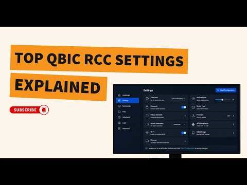 Qbic RCC Settings Guide | Key Settings You Need to Know