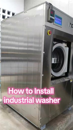 How to install the industrial washing machine#washingmachineinstallation #laundrymachine