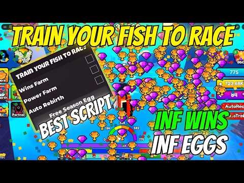 Train Your Fish to Race Script | Auto Win Farm, Auto Rebirth, Free Egg (No Key) | Roblox Script 2026