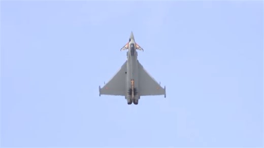 Watch a Spanish Eurofighter go vertical - then it vanishes into the sky