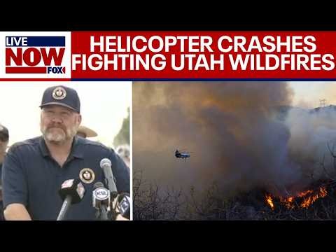 BREAKING: Helicopter crashes while battling wildfires in Utah