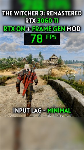 The Witcher 3 Remastered - RTX 3060 Ti | Ray Tracing + DLSS Frame Gen 🔥 #gaming
