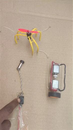 dji Drone motor flying testing with use hi RPM crossless motor and tyre_Dc Motor hack