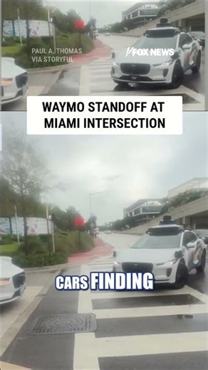 WAYMO STANDOFF at Miami intersection #foxnews #news #us #fox