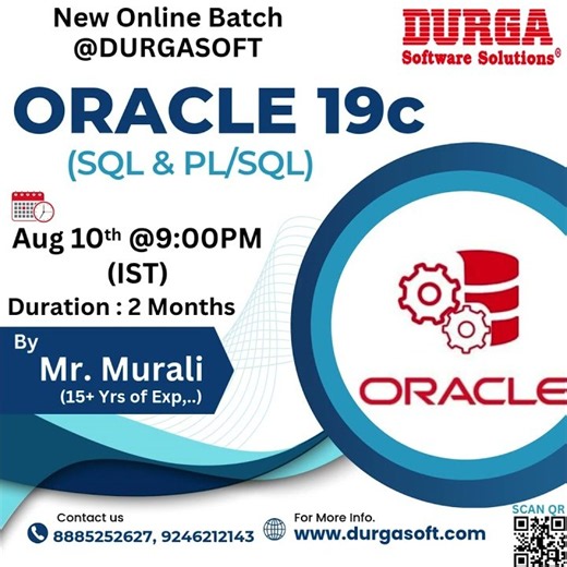 ORACLE 19c Online Training @ DURGASOFT #durgasoftware #oracle19c #shorts #durgasoft