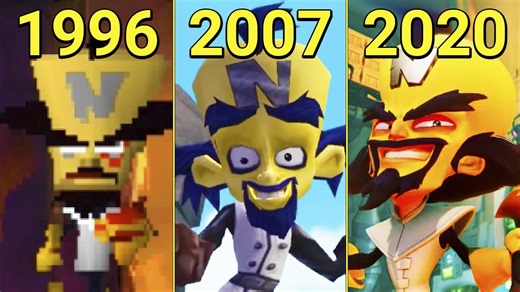 Evolution of Dr. Neo Cortex (1996-2021)