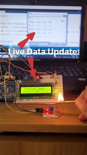 How I made Temperature Sensor with Arduino UNO & LCD - DIY Temperature Display #diy #arduino #esp32