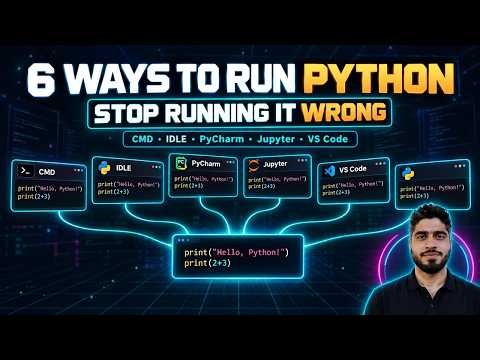 #1 | 6 Ways to Run Python on Windows (CMD, IDLE, PyCharm, Jupyter, VS Code) | Which Is Best?