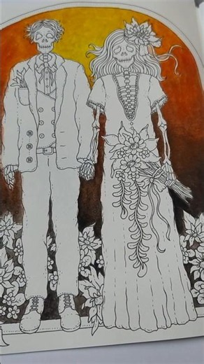 Work in Progress #coloringbook #halloween #shorts #art #aquarela #hannakarlzon