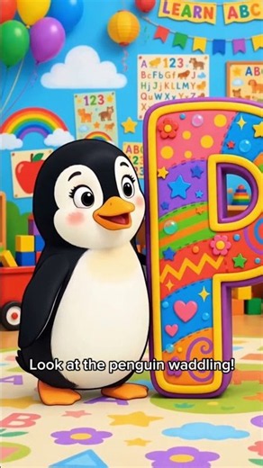 Learn the Letter P | P is for Penguin! 🐧 | ABC Learning for Kids