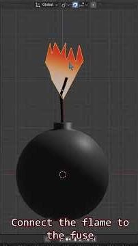 How to Create 3D Bomb Explosion Animation in Blender for 2D game! #blender