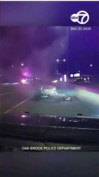 Police officers rescue driver from fiery rollover crash in Oak Brook, IL