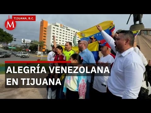 Comunidad venezolana en Tijuana celebra la captura de Nicolás Maduro