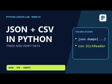 Read and Write JSON and CSV in Python