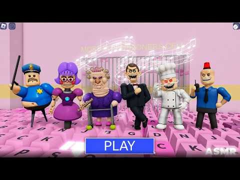 ASMR KEYBOARD POLICE PRISON RUN Obby New Update - Roblox All items vs All Morphs Unlocked Gameplay