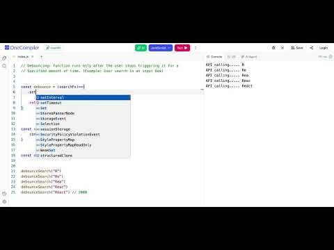 Debouncing In JS