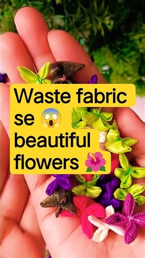 🌷 diy fabric flower! easy flower in tutorials 5 minutes #shorts #flowercraft #craftee