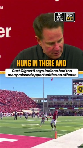 Curt Cignetti wasn't pleased with Indiana's missed opportunities on offense #indiana #football #cfb
