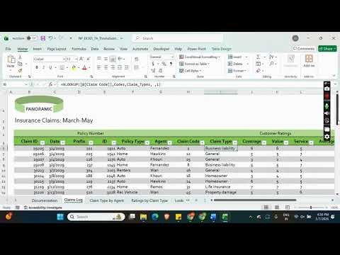 New Perspectives Excel 365 | Module 7: SAM Project A Panoramic Insurance #newperspectives