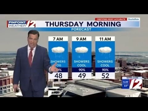 WPRI 12 Weather Forecast 4/29/26 Showers Thursday Morning