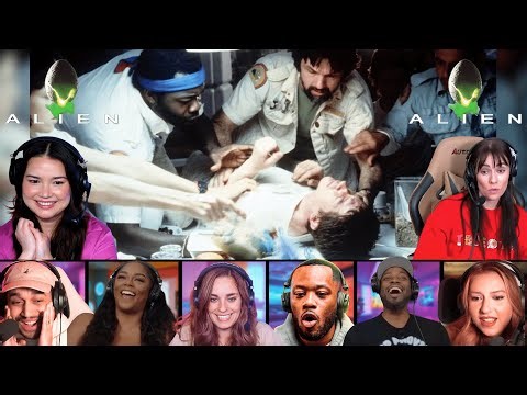 TOP "CHESTBURSTER SCENE" REACTIONS! ALIEN (1979) MOVIE REACTION MASHUP – FIRST TIME WATCHING!