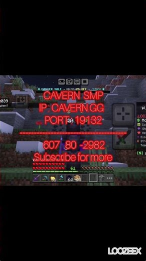 FREE LOOT 🤑 in cavern smp #cavern join fast 🤑#loot