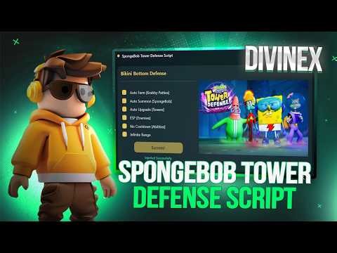 SpongeBob Tower Defense Script (PASTEBIN 2026)(AUTO UGRADE, AUTO SKIP, AUTO NEXT GAME ios/android/pc
