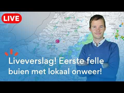 🔴 [LIVE] Eerste pittige regen- en onweersbuien komen tot ontwikkeling