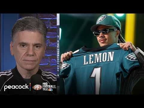 Philadelphia Eagles jump Pittsburgh Steelers to draft Makai Lemon | Pro Football Talk | NFL on NBC