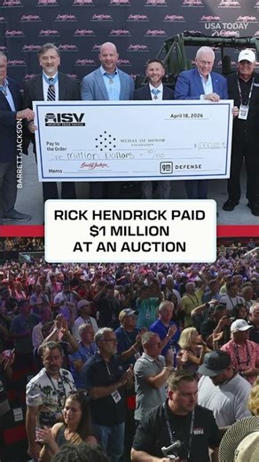 NASCAR's Rick Hendrick supports veterans by bidding GM military vehicle