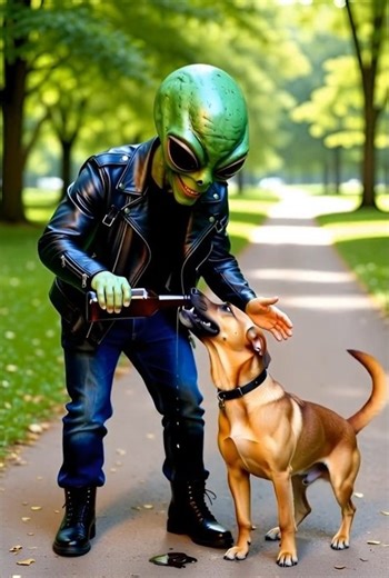 Alien Tries to Share Beer with Dog (Goes Wrong)