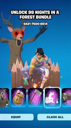 How to get 99 NIGHTS IN THE FOREST DEER Skin for FREE in Fortnite!