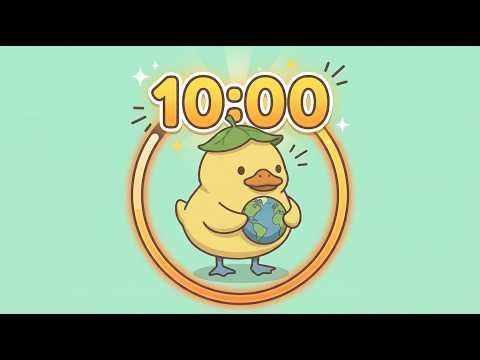 10 Minute Timer 🦆 Study Timer for Classroom Focus No Distractions