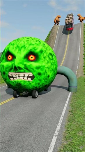 Long Capsule Buses vs Low Pipes - BeamNG.Drive