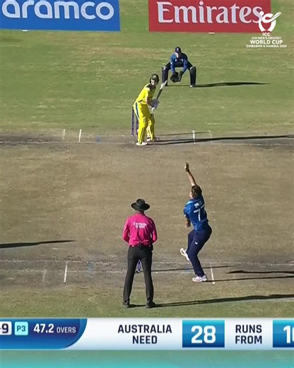 England have done it 👏 James Minto gets the match-winning wicket of centurion Oliver Peake to send England into the final of the #U19WorldCup 💥 Tournament broadcast details 👉 https://www.icc-cricket.com/tournaments/u19-cricket-worldcup-2026/news/broadcast-details-for-icc-u19-men-s-cricket-world-cup | ICC Cricket World Cup
