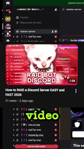 Cómo raidar o servidor do seu amigo no Discord #raid #piv #pivbot #discord #bot #meme #trolagem