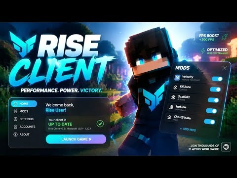 NEW Rise Client - The Best Free Minecraft Hacked Client for Java in 2026! (1.8.9 - 1.21.11+)