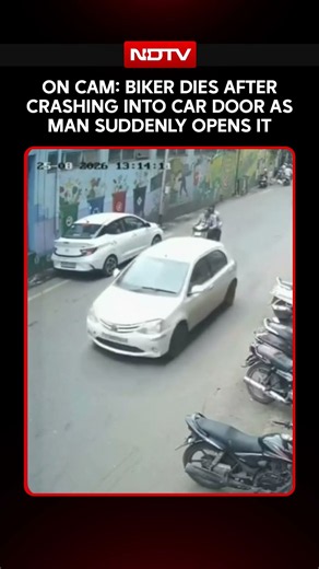 On Camera, 56-Year-Old Dies After Moped Crashes Into Suddenly Opened Car Door