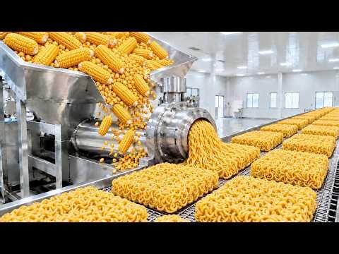 Inside U.S Massive Noodle Factory: How Millions of Golden Corn Become Instant Noodles | Full Process