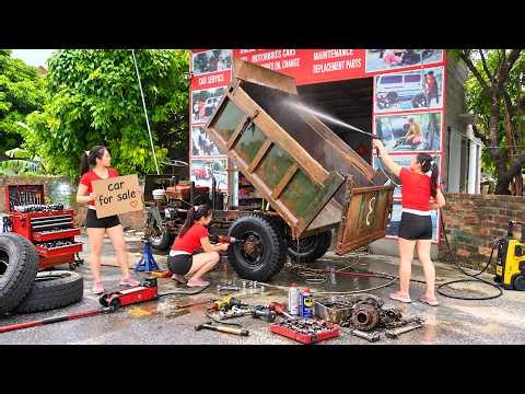 Genius Girl Restores an Abandoned 3-Wheeled Farm Vehicle That Everyone Thought Was Beyond Repair
