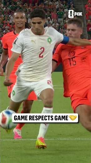 Hakimi had to dap up the defender after that tackle on him